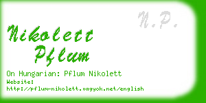 nikolett pflum business card